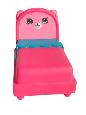 McDonalds Shopkins Pink Bed Dreamy Bear Face Happy Places Furniture 2018 Collect